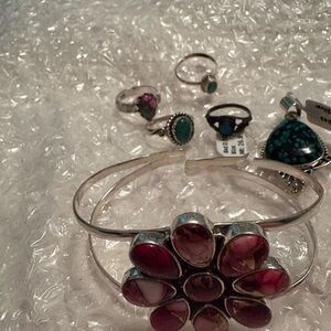Lot of turquoise jewelry all sterling 925